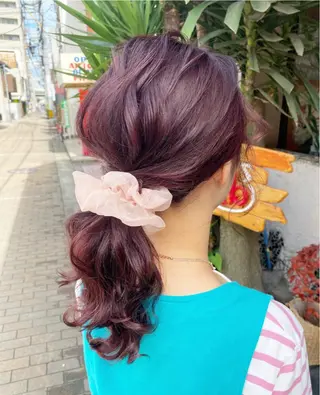 ミディアム カラー 玉木 育実のヘアスタイル