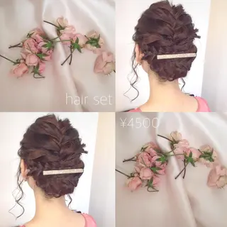 ロング カラー ヘアアレンジ 榎園 由美のヘアスタイル