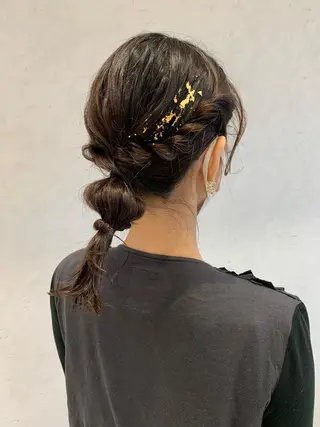 ミディアム ヘアアレンジ ayumi🌈 インナーカラー🌈のヘアスタイル