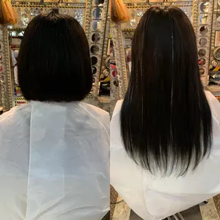 ロング カラー ヘアアレンジ haco+所属・🌈派手髪エクステ ブレイズ🌈ひろとのヘアスタイル