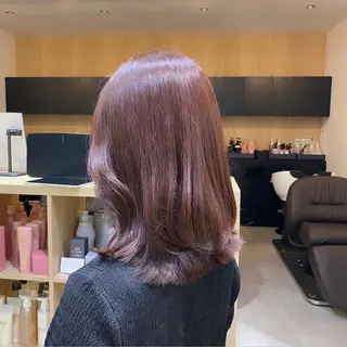 ミディアム カラー fumi🪞血色感 アップ艶カラーのヘアスタイル