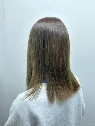 ロング カラー 酸性ストレート/ ボブ/暖色/リコのヘアスタイル