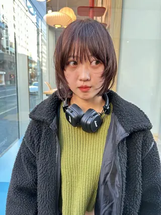 ショート カラー ボブ/レイヤー/ケア パーマ/リュウタのヘアスタイル