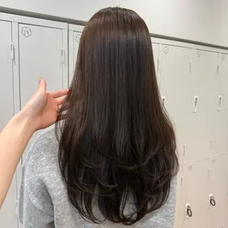 ロング カラー ヘアアレンジ キヨミ 韓国レイヤーカットのヘアスタイル