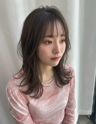 ミディアム カラー 艶カラー🫧髪質改善 Bonheur辻結凪のヘアスタイル