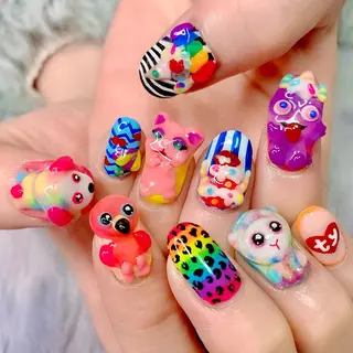 ネイル シェアサロンLei.g(レイジー)所属・3Dアートネイル💗 都築レナのネイルデザイン