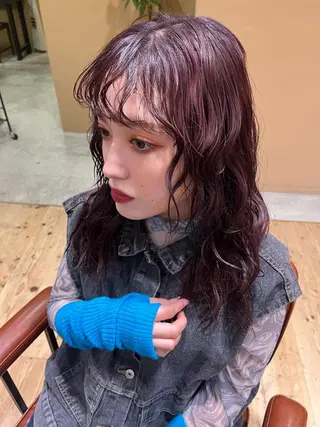 カラー パーマ 飯田 愛結のヘアスタイル