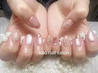 ネイル kao nail マグネット/長さだしのネイルデザイン