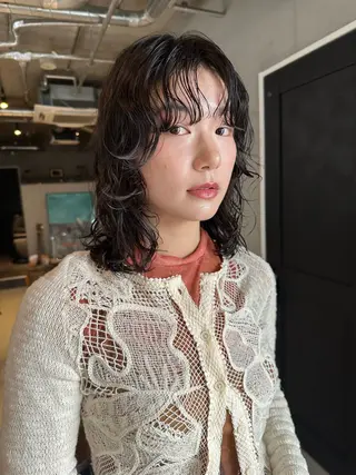 ミディアム カラー パーマ 斎藤祐樹 /レイヤー/パーマのヘアスタイル