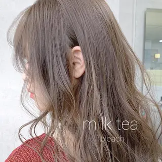 ミディアム カラー 柔らかbeige モトキのヘアスタイル