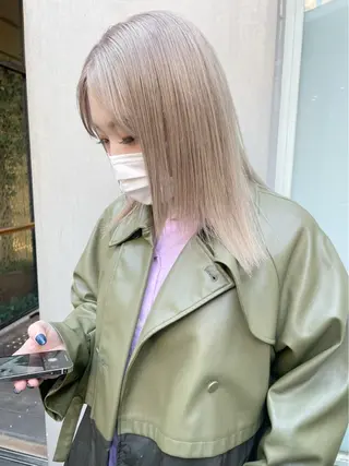 ロング りん/ワンホン/艶髪 ／小顔顔周りカットのヘアスタイル