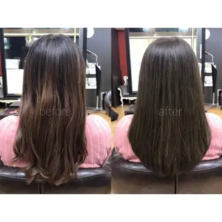 セミロング カラー 🫧透け感⋆艶髪💎 山口アヤカのヘアスタイル