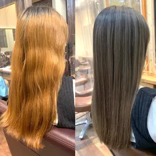 ロング カラー パーマ ヘアアレンジ メンズ キッズ ネイル マツエク・マツパ 髪質改善 艶髪🔵ﾌｾﾅｵﾔのヘアスタイル