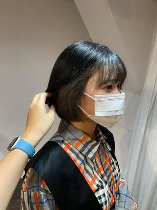 ミディアム カラー ヘアアレンジ 韓国ヘア×髪質 改善🇰🇷シオリのヘアスタイル