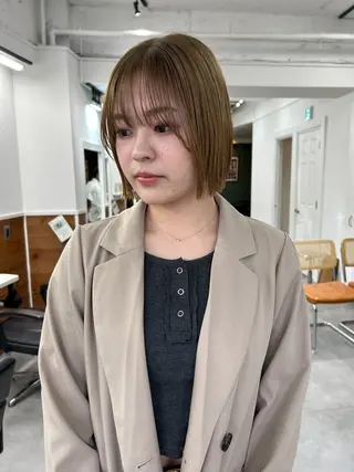 ミディアム カラー レイヤーボブ/ 艶カラー/サナ🌼のヘアスタイル