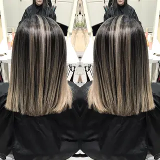 セミロング カラー LUSTRE クロサワのヘアスタイル