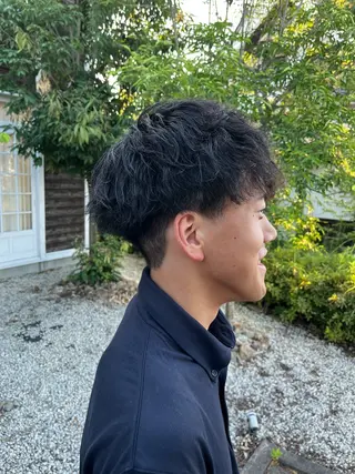 パーマ メンズ 篠田 翔太のヘアスタイル