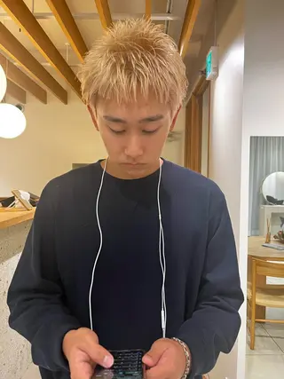 カラー メンズ アイブロウリフト/ 髪質改善カラー/みわのヘアスタイル