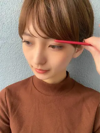 ショート カラー レイヤーカットのプロ 大人ヘア宮森貴志のヘアスタイル