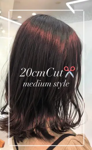 ミディアム 艶質改善/縮毛矯正 ササキナツミのヘアスタイル