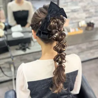 ロング ヘアアレンジ ヘアセット/エクステ cocoro🐹🎀のヘアスタイル