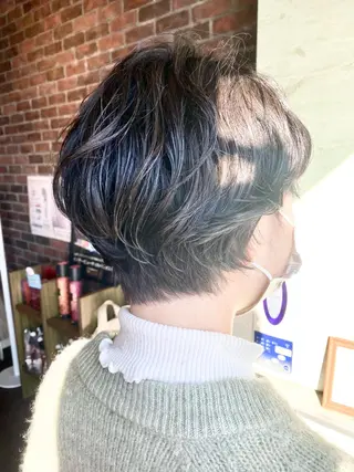 ショート シムラ カイゲンのヘアスタイル