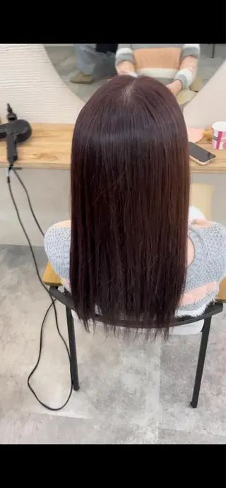 ロング カラー サラツヤ縮毛矯正✨ モデル募集（藤野）のヘアスタイル