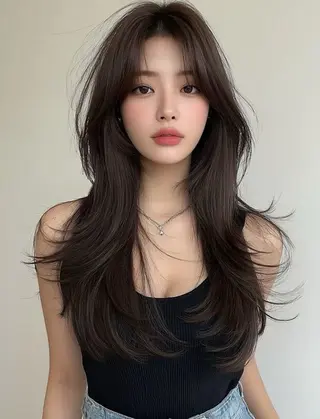 ロング 堤 翔平のヘアスタイル