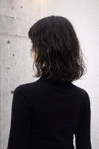 ミディアム ボブパーマ アヤナのヘアスタイル