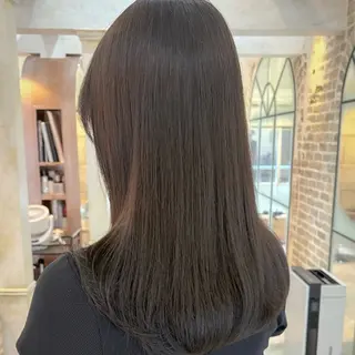 セミロング カラー グレージュ|くすみ× 透明感|kazutoのヘアスタイル