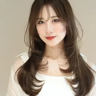 ロング Nanako。/韓国 ヘア/顔周りカットのヘアスタイル