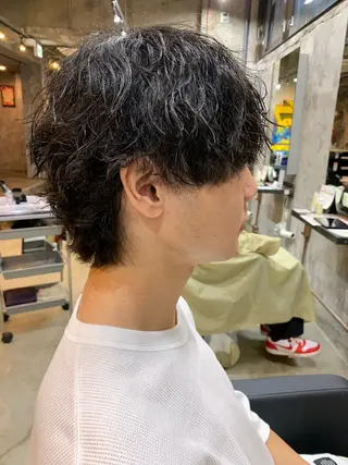 パーマ メンズ ⚡️メンズパーマ特化 mens支持◎/忠地のヘアスタイル