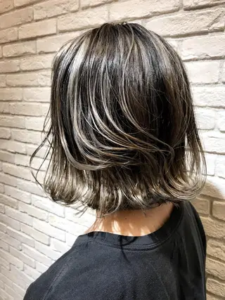 ミディアム カラー シールエクステ⭐️ オオミタクヤのヘアスタイル