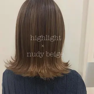 ミディアム カラー ぱつっとボブ/ 小野あかねのその他イメージ