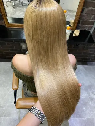 ロング カラー ハイトーン/髪質改善 /Akuaのヘアスタイル