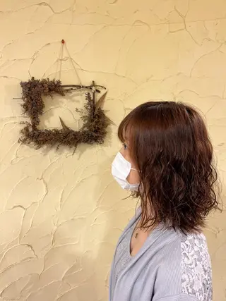 セミロング 柘植 雅大のヘアスタイル