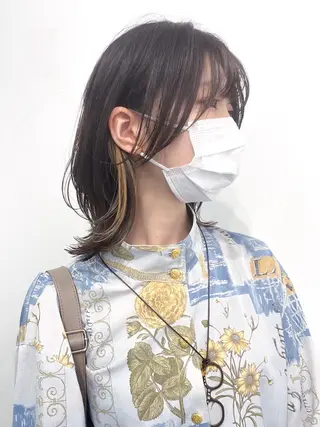 ミディアム カラー THE DAY所属・AKI HASHIMOTOのヘアスタイル