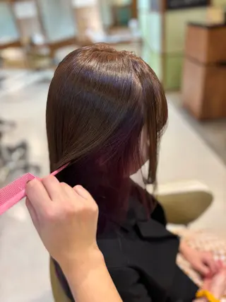 ミディアム カラー epris 山本 美海のヘアスタイル