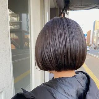 ミディアム カラー benji 福間所属・丸(マル) ／ショートボブのヘアスタイル