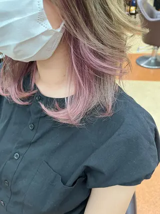 ミディアム カラー 【ニュアンスカラー・ 髪質改善】スズキカナのヘアスタイル