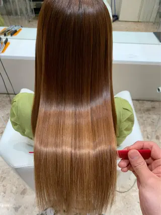 ロング 京都レイヤーカット/ 縮毛矯正/羽柴りくのヘアスタイル