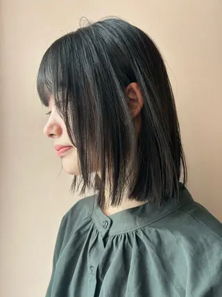 ミディアム カラー hub hair レイヤー/透明感のヘアスタイル