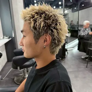 ショート カラー メンズ スパイキーショート/ 短髪/渋谷/kiyoのヘアスタイル