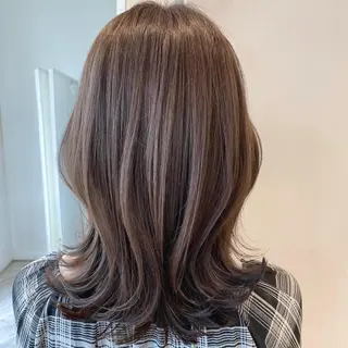 ミディアム カラー On所属・顔まわりカット🌟 くびれヘア/寺門遥輝のヘアスタイル