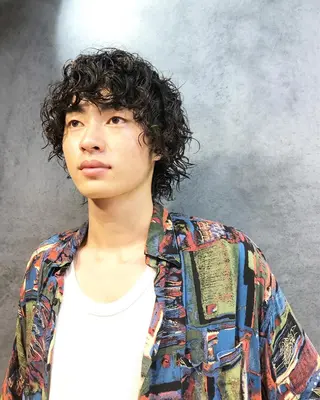 パーマ ヘアアレンジ メンズ ainico+所属・メンズ特化✂️栗原 侑也のヘアスタイル