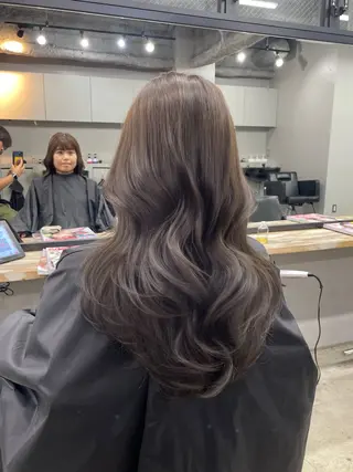 ロング カラー 新宿/韓国ヘア/ 髪質改善ストレートのヘアスタイル