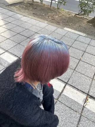 ミディアム カラー メンズ 🍓ハイトーンカラー 🎀nene🍓のヘアスタイル