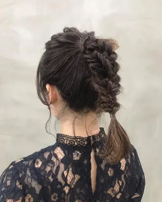 ロング ヘアアレンジ ブームボックス所属・🐝ハイトーンカラー hachi🐝のヘアスタイル