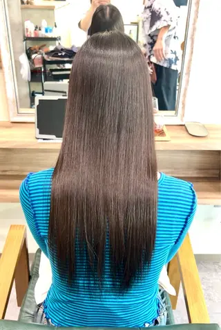 ロング ブリーチ/ストレート ダブルカラーtetoのヘアスタイル