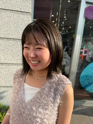 ミディアム カラー TERRACE 三宮店【テラス】所属・岸田 真由のヘアスタイル